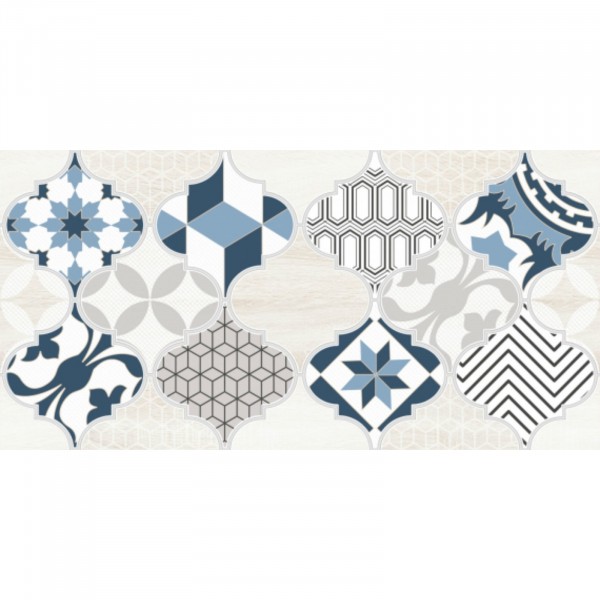 Фото Декор мореска синий (1641-8630) 20х40 2