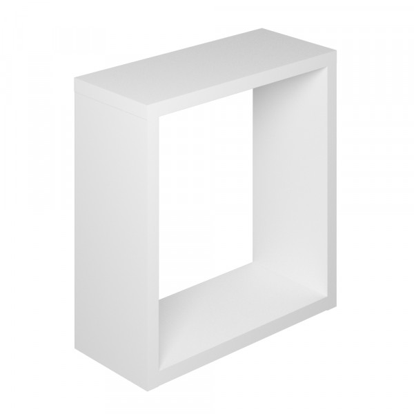 Фото Полка квадратная 270*270*124мм mebelpro белый мп-601
