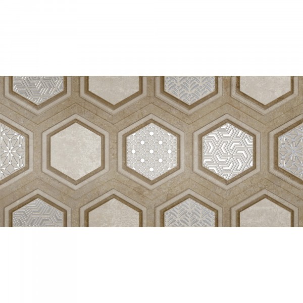 Фото Вставка керамическая рона 25х50 бежевый 046789