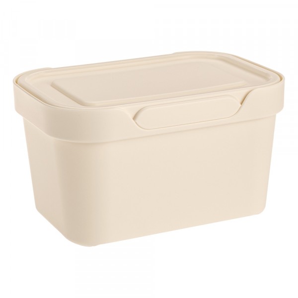 Фото Ящик универсальный 18л 380*276*220мм luxe эконова с крышкой бежевый 433205807