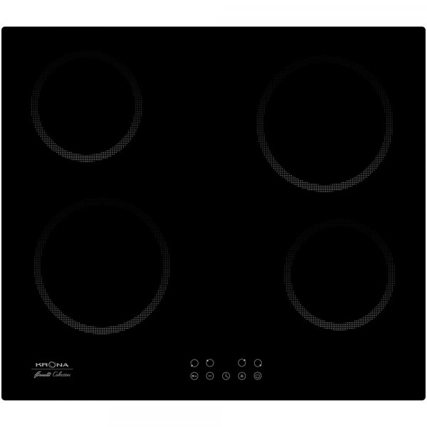 поверхность встраиваемая электрическая варочная krona accordo 60 bl 1579000₽