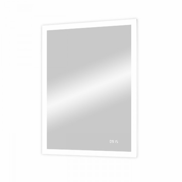 Фото Зеркало с подсветкой sevilla led 600х800 с часами злп624