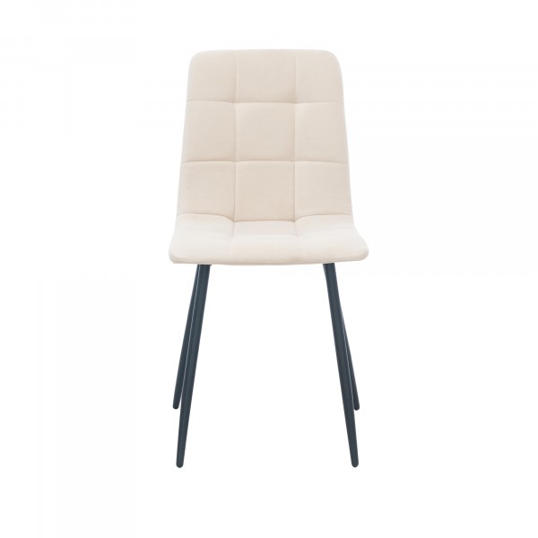 Фото Стул leset скай, металл черный/велюр песок