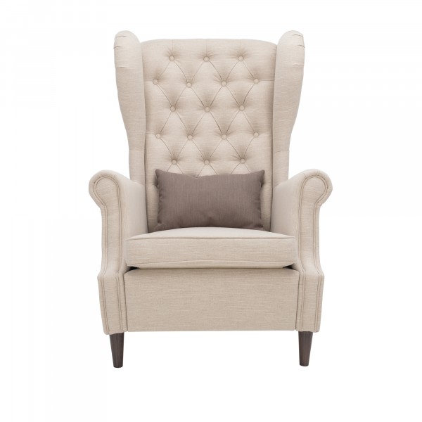 Фото Кресло классическое leset 107х81см ткань бежевый