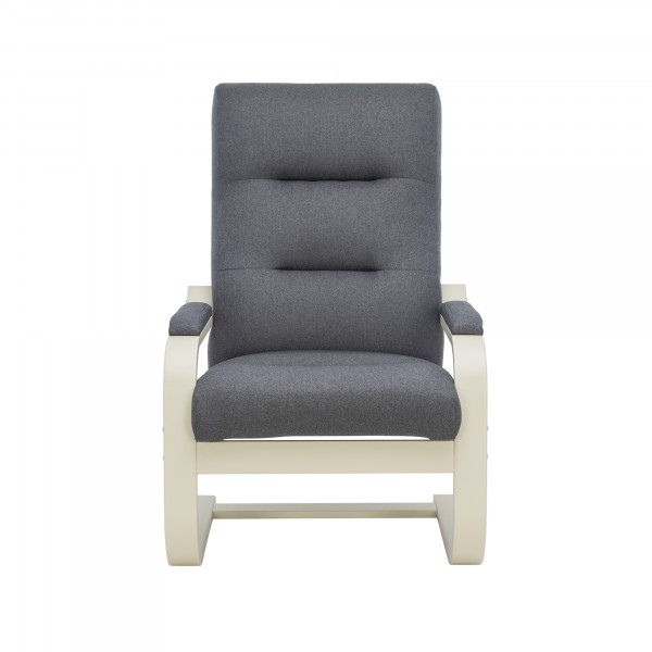 Фото Кресло дизайнерское leset оскар 104х80см слоновая кость, ткань серый