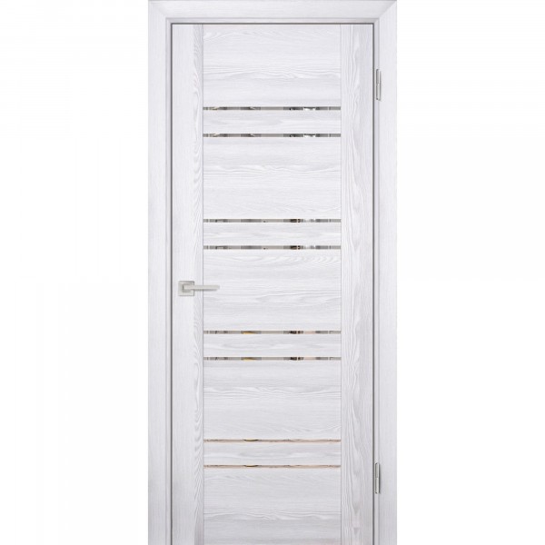 Фото Полотно дверное остеклённое psk-1 2000х700мм.,nanotex, цвет ривьера айс