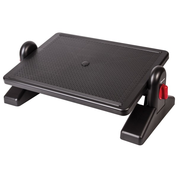 Фото Подставка для ног brauberg офисная, 43,5*30см, регулируемый угол наклона , черная, 531488