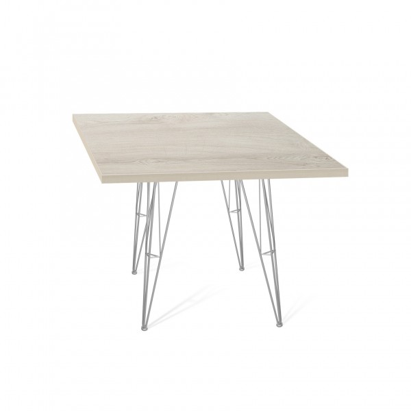 Фото Обеденный стол sheffilton 0,31х0,31м sht-tu10/80/80 лдсп хром лак/дуб беленый