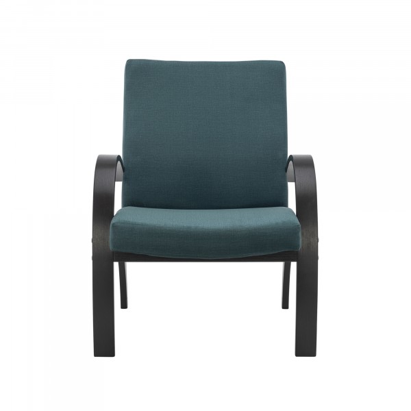 Фото Кресло классическое комфорт денди 78х65см венге, ткань синий