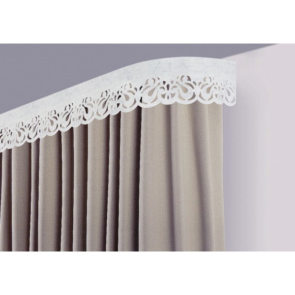 Фото Карниз листея с/п 2,4м 3рядный с фигурным багетом жемчуг