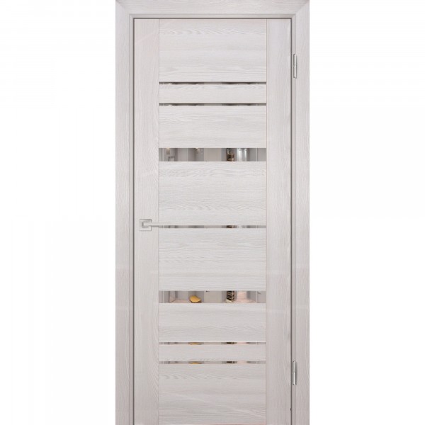 Фото Полотно дверное остеклённое psk-2 2000х800мм.,nanotex, цвет ривьера крем