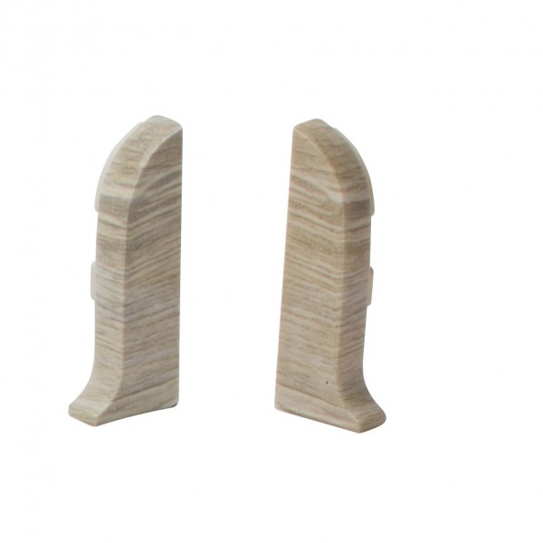 Фото Заглушки пвх 56 мм дуб янтарный серый salag ngf56 2 шт