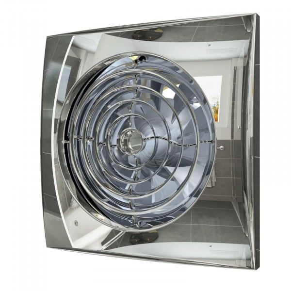 Фото Вентилятор вытяжной осевой накладной 125мм aura 5c chrome с обратн.клапаном хром, diciti