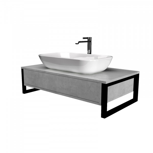 Фото Тумба grunge loft 100п 1в.я бетон светлый