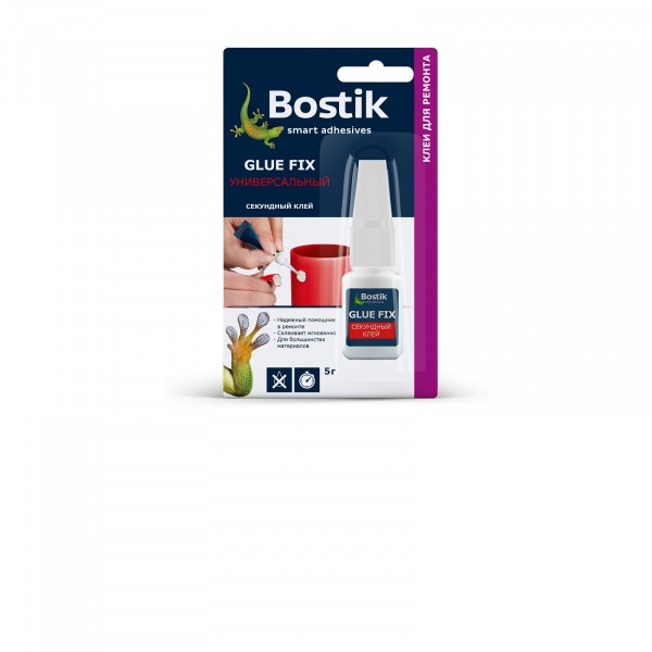Фото Секундный клей bostik glue fix универсальный 5гр.