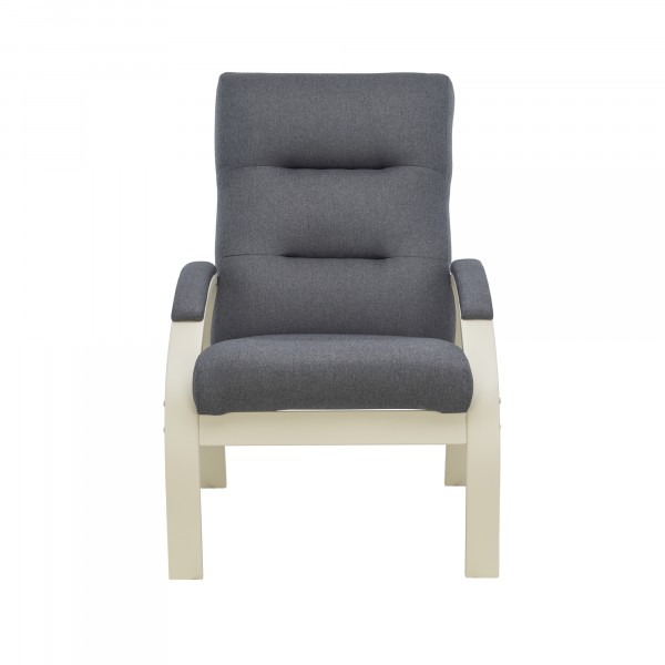 Фото Кресло дизайнерское leset лион 104х80см слоновая кость, ткань серый