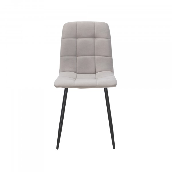 Фото Стул leset скай, металл черный/велюр дым