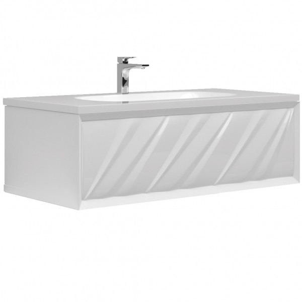 Фото Тумба glace 100п 1 в.я. white (верх)