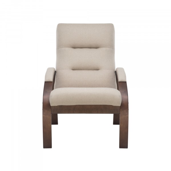 Фото Кресло дизайнерское leset лион 104х80см орех, ткань бежевый