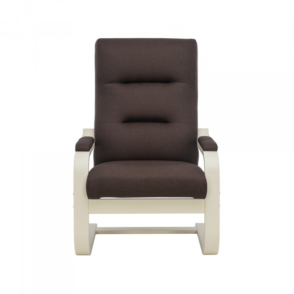 Фото Кресло дизайнерское leset оскар 104х80см слоновая кость, ткань коричневый