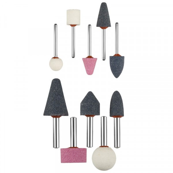 Фото Набор бор-фрезы абразивные для дрели 10шт зубр 3,2мм, 6мм 35998-h10