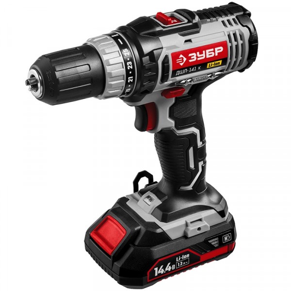 аккумуляторный шуруповерт в кейсе зубр стандарт дшл-141 к 499000₽