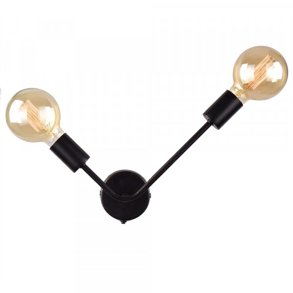 Фото Бра россвет вектор рс20932 bk/2w е27 2*60вт