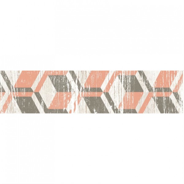 Фото Бордюр гексагон натвуд 6,9*30 оранжевый 6903-0044