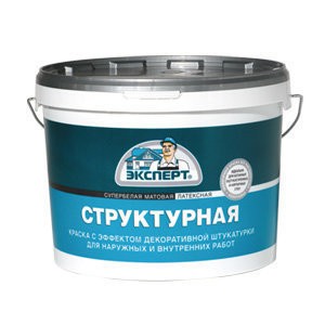 Фото Краска эксперт структурная супербелая 7кг
