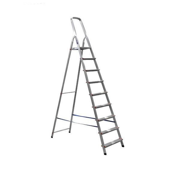 Фото Стремянка алюминиевая 9 ступеней 1,87м, 150кг алюмет ам709/а7009