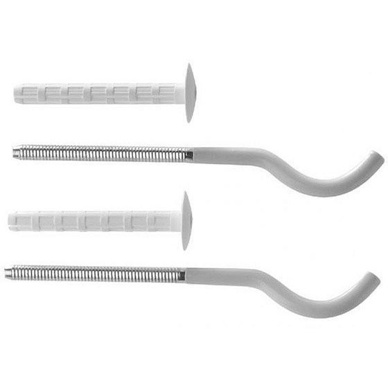 Фото Кронштейн для радиатора с дюбелем D7,5*180мм белый /2шт/ Mp-у