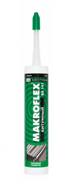 Фото Герметик битумный макрофлекс ва141 черный 148008
