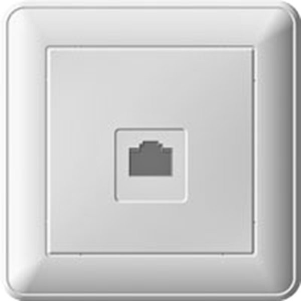Фото Розетка компьютерная se wessen w59 скрытая rj45 с рамкой белая, rsi-152k5e-18