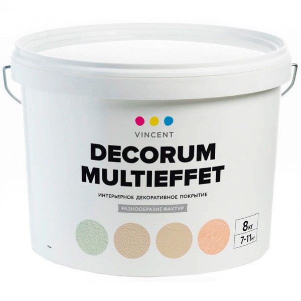 Фото Покрытие vincent decorum d2 мультиэффект 8кг