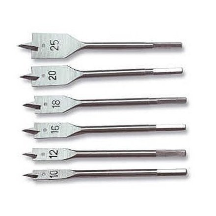 Фото Набор сверл по дереву перовых 6шт 10-25мм 6-гранный хвостовик sparta 704055