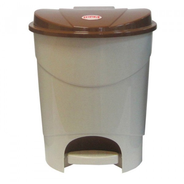 Фото Контейнер для мусора с педалью 7л беж. мрамор