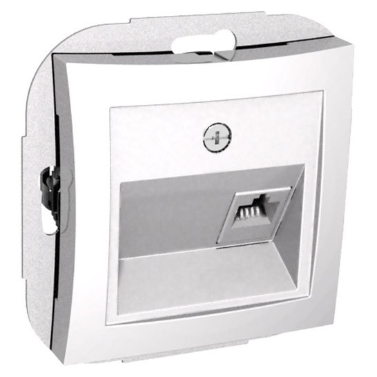 Фото Розетка tf lexel дуэт 1-ая rj11 белая se wde000181