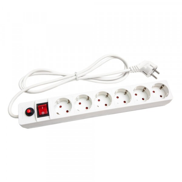 Фото Фильтр сетевой 3м 6гн (пвс 3*0,75) евро универсал белый