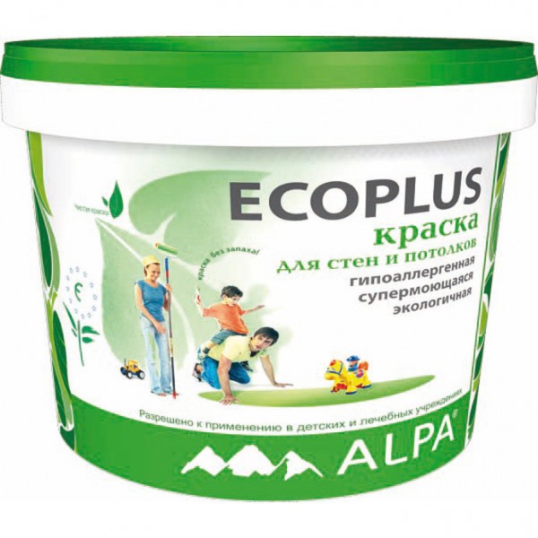 Фото Краска акриловая ecoplus моющаяся 2,0л