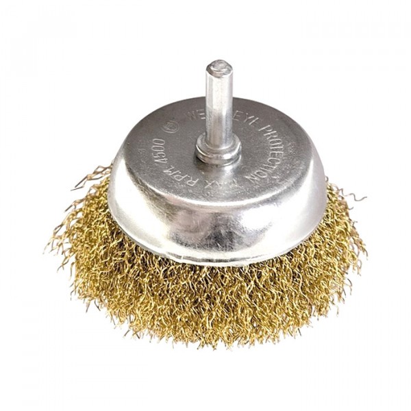 Фото Щетка для дрели чашка 75мм стальная проволока matrix 74478