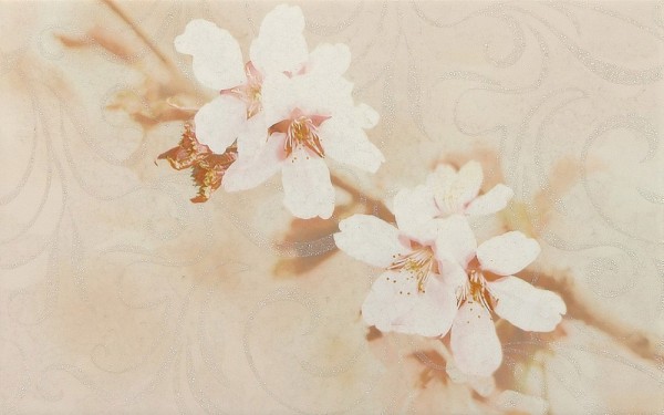 Фото Декор сакура 01 коричневый 25*40