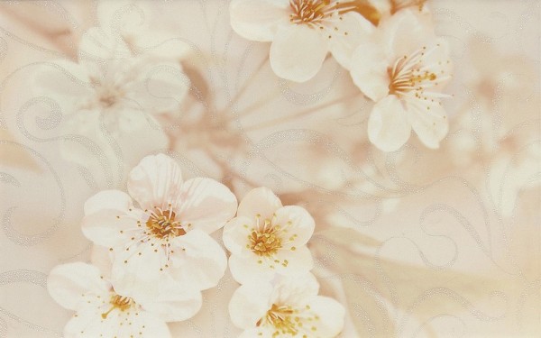 Фото Декор сакура 04 коричневый 25*40