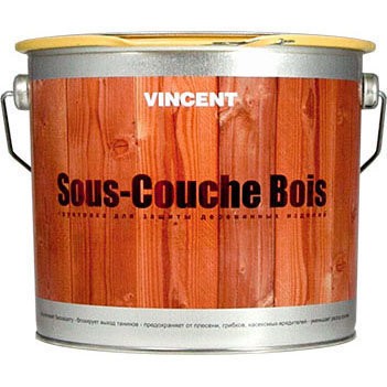 Фото Грунтовка Vincent Sous Couche Bois для древесины 9л