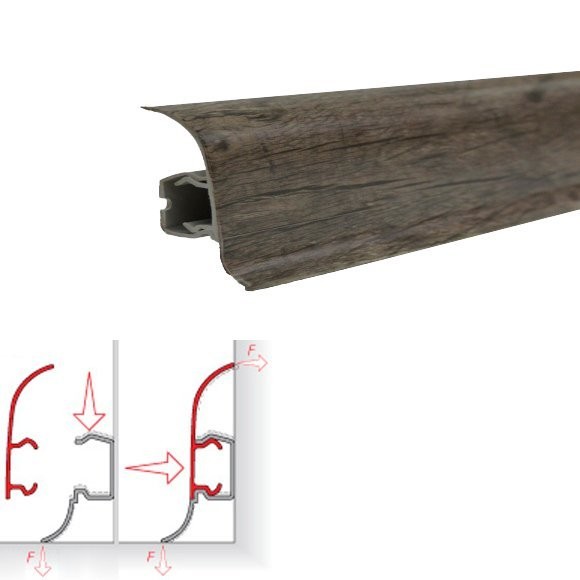 Фото Плинтус пластиковый ngf56 дуб роут 2,5м ngf0e5