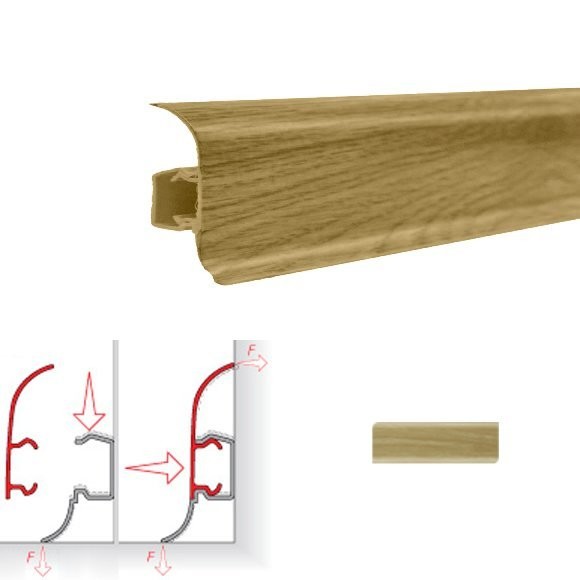 Фото Плинтус пластиковый ngf56 груша денвер 2,5м ngf063