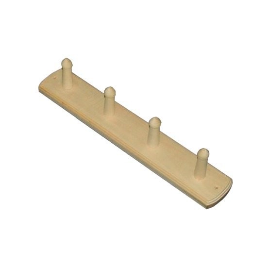 Фото Вешалка 4-х рожковая, липа, 35*6,5*7 см банные штучки