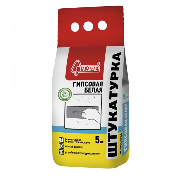Фото Штукатурка гипсовая белая старатели, 5 кг