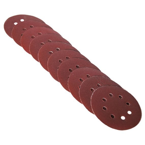 Фото Круг абразивный на липучке 125мм зерно 120 /10шт/ перфорированный Santool 060202-125-120