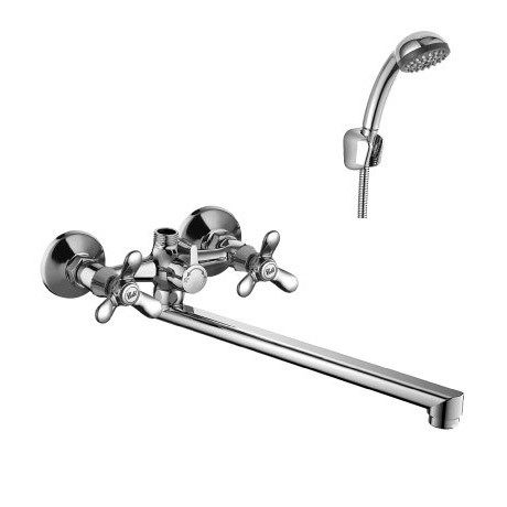 Фото Смеситель для ванны rossinka q02-80 излив 350мм