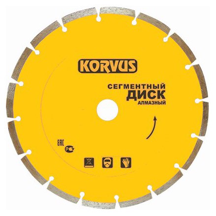 Фото Диск алмазный 115мм*1,9*22мм сегмент korvus 2208100